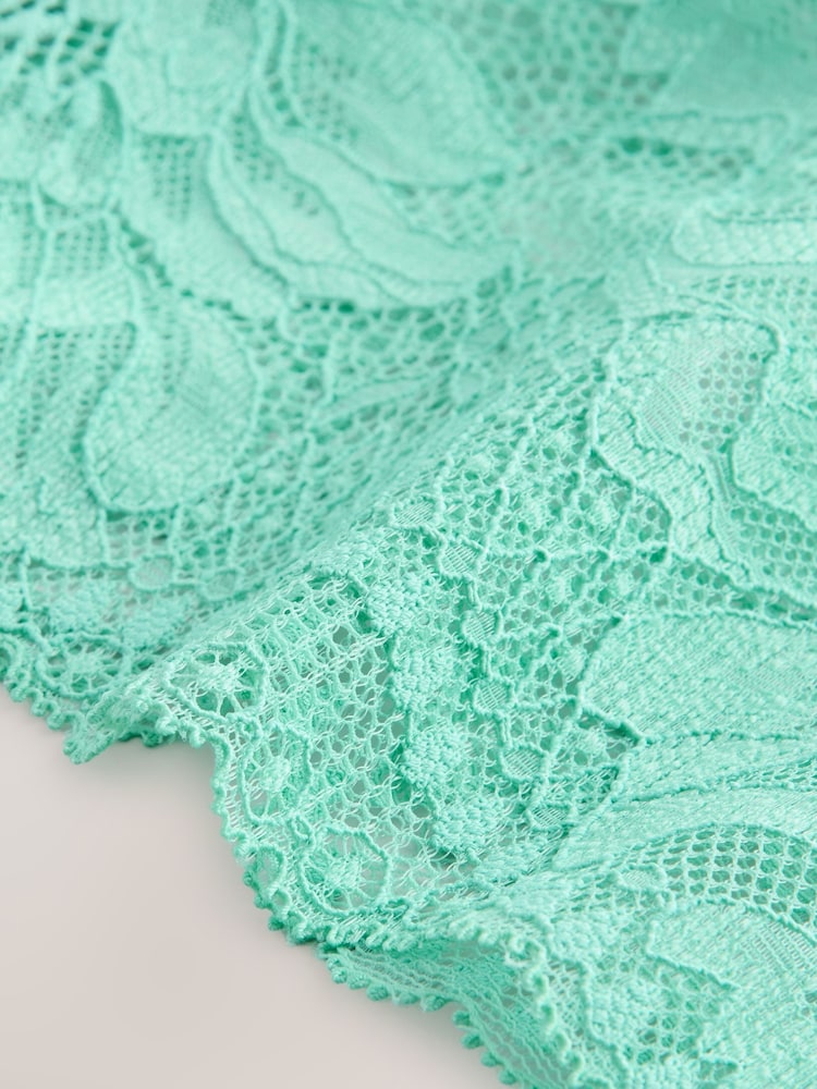 Pink/Green/Cream Hipster Thong Lace Knickers 3 Pack - Image 13 of 13