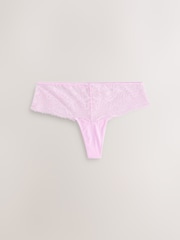 أخضر/وردي/كريم - حزمة من 3 سراويل داخلية من الدانتيل - صورة 2 من 10