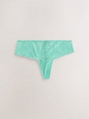 أخضر/وردي/كريم - حزمة من 3 سراويل داخلية من الدانتيل - صورة 3 من 10