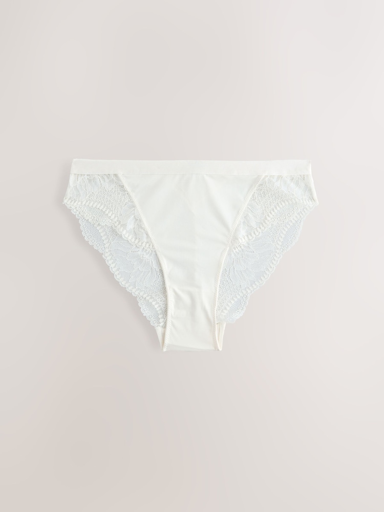 كحلي / أخضر / كريمي - حزمة من 3 سراويل داخلية من الدانتيل - صورة 2 من 6