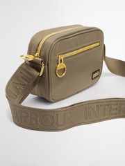 Barbour® International Khaki Green Micro Qualify Crossbody Bag - Image 5 of 10