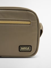 Barbour® International Khaki Green Micro Qualify Crossbody Bag - Image 6 of 10