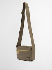 Barbour® International Khaki Green Micro Qualify Crossbody Bag - Image 7 of 10
