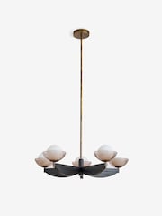 MADE.COM Black Wood Large Layla Ceiling Light - Image 5 of 5