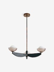 MADE.COM Black Wood Small Layla Ceiling Light - Image 4 of 5