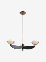 MADE.COM Black Wood Small Layla Ceiling Light - Image 5 of 5