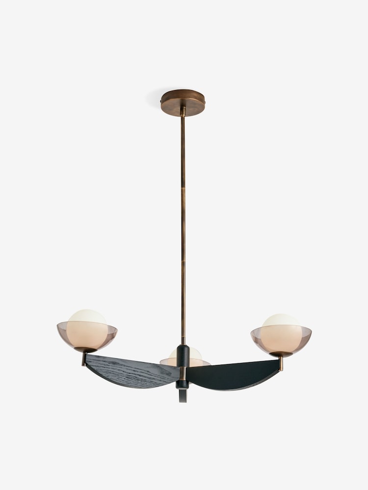 MADE.COM Black Wood Small Layla Ceiling Light - Image 5 of 5