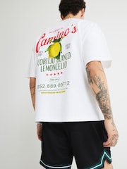 River Island White Oversized Fit Lemoncello T-Shirt - Image 1 of 4