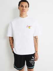 River Island White Oversized Fit Lemoncello T-Shirt - Image 4 of 4