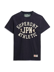 Superdry Blue Oversized Vintage Athletic Short Sleeve T-Shirt - Image 4 of 6
