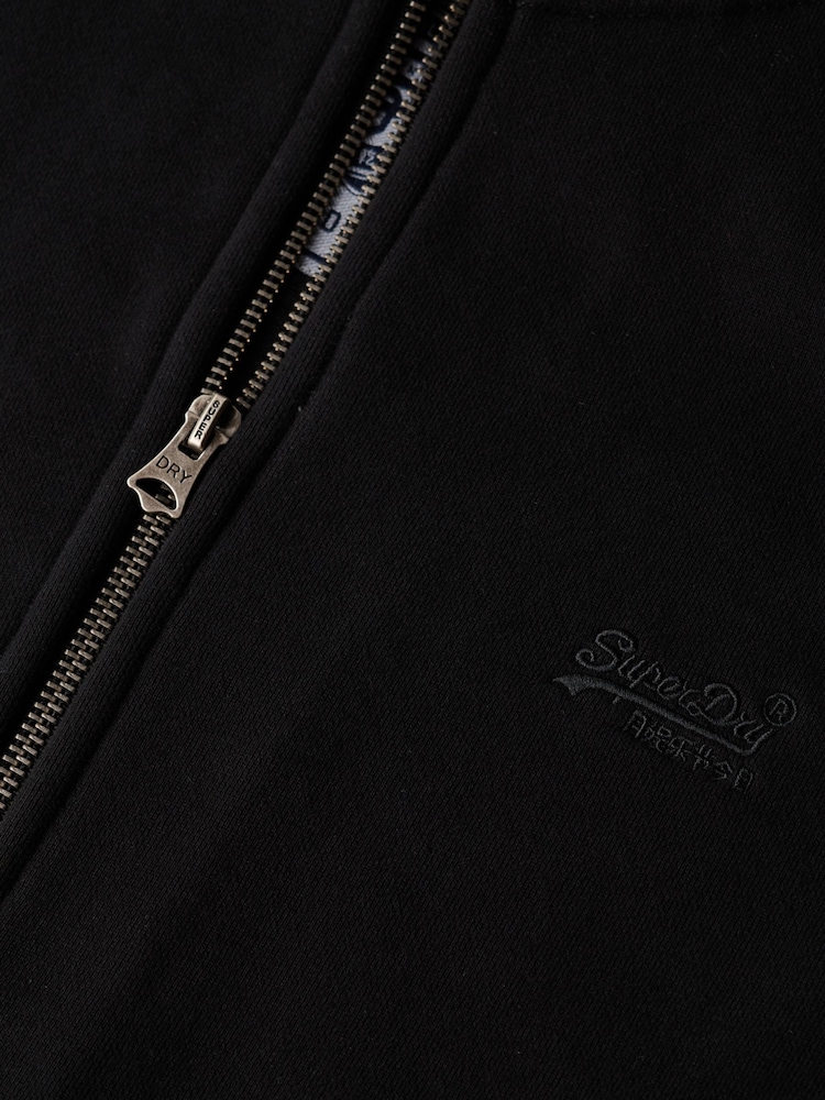 Superdry Black Oversized Essential Logo Track Top - Image 5 of 5 Superdry Black Oversized Essential Logo Track Top - Image 5 of 5