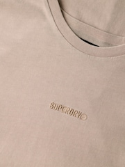 Superdry Brown Oversized Micro Logo T-Shirt - Image 5 of 5