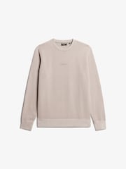 Blusa de moletom oversized com micro logotipo da Superdry Crewa - Imagem 4 de 4