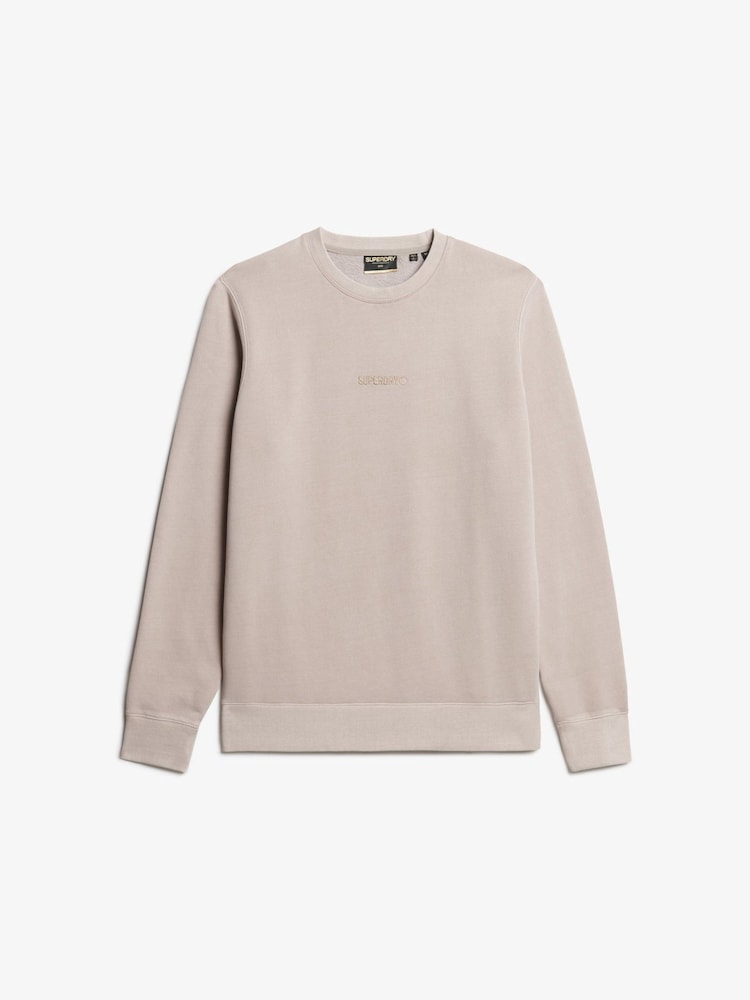 Blusa de moletom oversized com micro logotipo da Superdry Crewa - Imagem 4 de 4