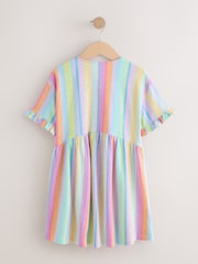 Rainbow Stripe Short Sleeve Jersey Dress (3-16yrs) - Image 5 of 7