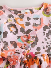 Pink Animal Short Sleeve Jersey Dress (3-16yrs) - Image 6 of 7