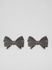 LK Bennett Black Crystal Rock Polyester Shoe Clip - Image 1 of 1