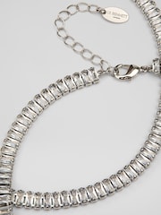 LK Bennett Metallic Loura Crystal Baguette Shoe Chain - Image 2 of 2