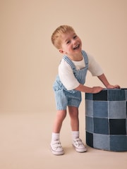 Stripe Denim Dungarees (3mths-7yrs) - Image 2 of 8
