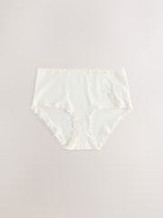 Pink/Green Midi Cotton and Lace Knickers 7 Pack - Image 2 of 10