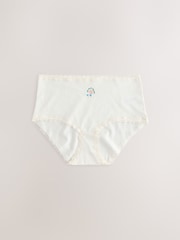 Pink/Green Midi Cotton and Lace Knickers 7 Pack - Image 3 of 10