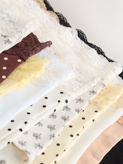 Galben lămâie - set de 10 Pachet din bumbac și Dantelă Șosete scurte - Imaginea 13 din 13