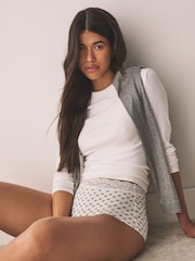 Lemon Yellow Spot Full Brief Cotton and Lace Knickers 10 Pack - Image 17 of 17