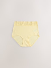 Galben lămâie - set de 10 Pachet din bumbac și Dantelă Șosete scurte - Imaginea 9 din 13