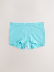 وردي/أصفر/أزرق/أخضر - حزمة سراويل داخلية من 4 قطع مصنوعة من القطن ومزينة بشعار - صورة 4 من 7