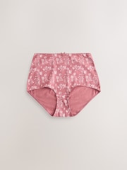 Burgundy Red Full Brief Cotton Rich Knickers 5 Pack - Image 2 of 12