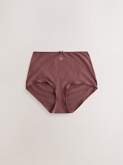 Burgundy Red Full Brief Cotton Rich Knickers 5 Pack - Image 6 of 12