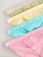 Қызғылт/Сары/Көк/Жасыл - Мақтадан жасалған логотипті іш киімдер 4 жиынтығы - 7суретінің 7 суреті