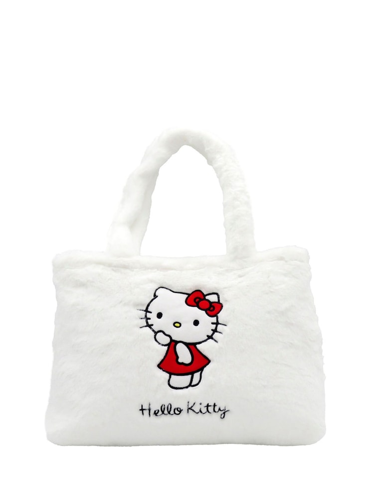 Peers Hardy Big White Sanrio Hello Kitty Print Plush Bag - Image 1 of 2