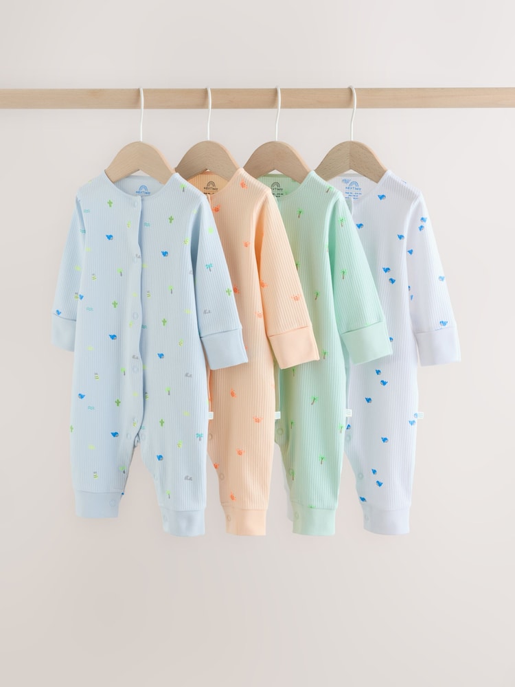 Multi Print Baby Sleepsuits 4 Pack (0mths-3yrs) - Image 1 of 13