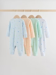 Multi Print Baby Sleepsuits 4 Pack (0mths-3yrs) - Image 7 of 13