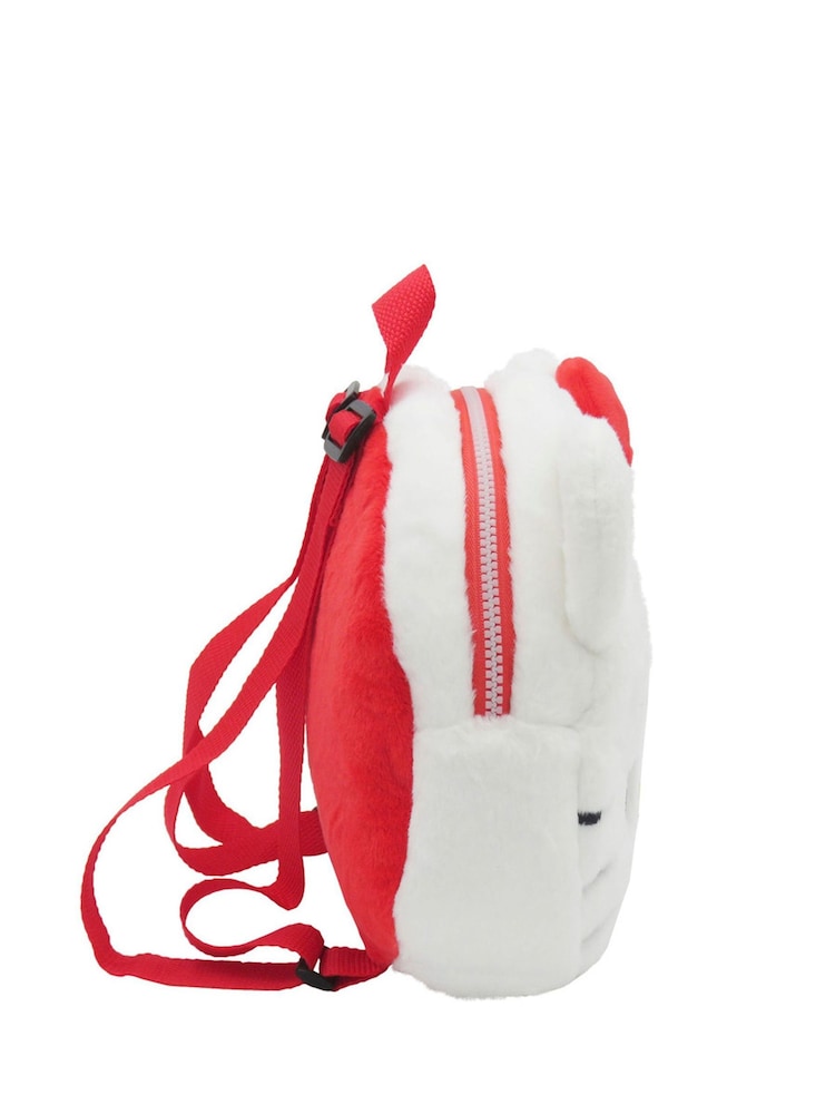 Peers Hardy Sanrio Plush Hello Kitty Face Print White Backpack - Image 3 of 3 Peers Hardy Sanrio Plush Hello Kitty Face Print White Backpack - Image 3 of 3