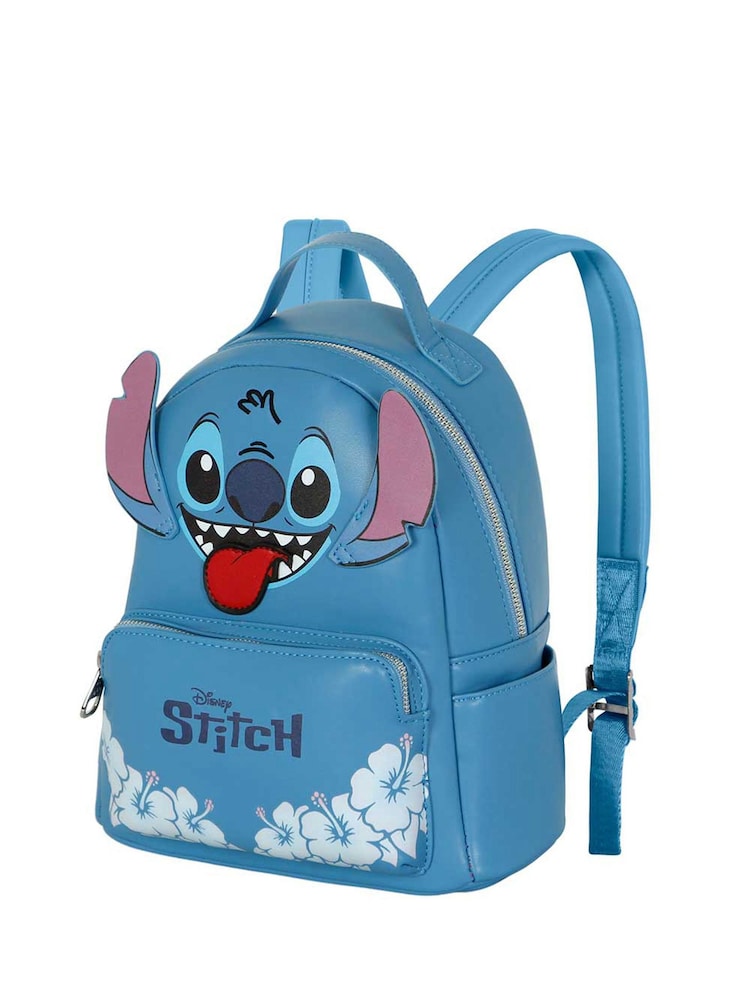 Peers Hardy Blue Disney Lilo and Stitch Tongue Heady Backpack - Image 2 of 4 Peers Hardy Blue Disney Lilo and Stitch Tongue Heady Backpack - Image 2 of 4