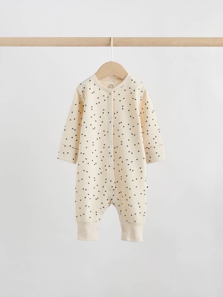 Monochrome Waffle Baby Sleepsuits 3 Pack (0mths-3yrs) - Image 2 of 12 Monochrome Waffle Baby Sleepsuits 3 Pack (0mths-3yrs) - Image 2 of 12