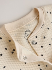 Monochrome Waffle Baby Sleepsuits 3 Pack (0mths-3yrs) - Image 9 of 12