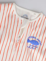 Blue Nautical Two Way Zip Baby Sleepsuits 3 Pack (0mths-3yrs) - Image 10 of 13