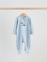 Blue Nautical Baby Sleepsuits 3 Pack (0mths-2yrs) - Image 2 of 13