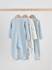 Blue Nautical Baby Sleepsuits 3 Pack (0mths-2yrs) - Image 5 of 13