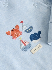 Blue Nautical Baby Sleepsuits 3 Pack (0mths-2yrs) - Image 9 of 13