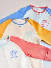Multi Raglan Baby Sleepsuits 3 Pack (0mths-3yrs) - Image 10 of 15