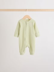 Multi Two Way Zip Baby Sleepsuits 3 Pack (0mths-3yrs) - Image 7 of 13