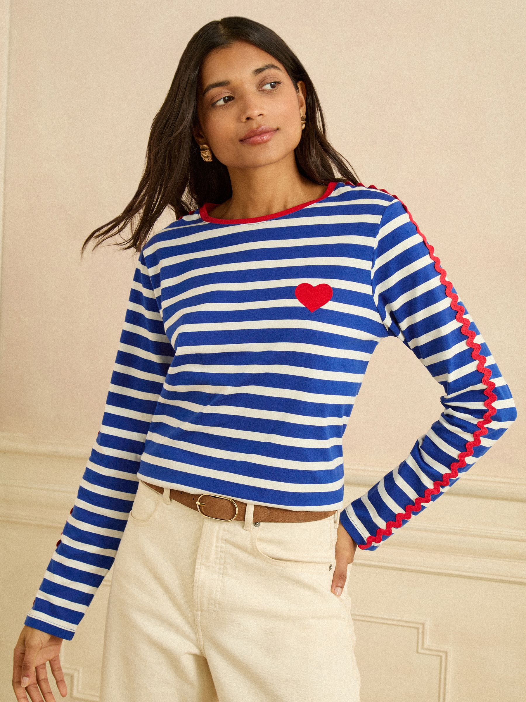 Buy Love & Roses Cobalt Blue Stripe Long Sleeve Top from Next USA