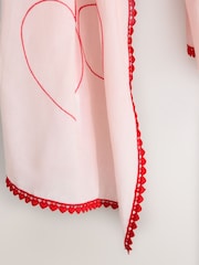 Pink Valentines Embroidered Lightweight Scarf - Image 9 of 9