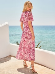 Vestido midi com estampa animal print Sosandar na cintura - Imagem 3 de 5