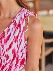 Sosandar Paradise Print Tie Waist Crinkle Jumpsuit - Imagen 5 de 5