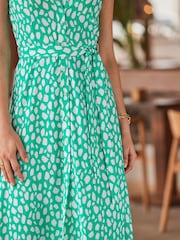 Vestido midi sem mangas com estampa de pintas Sosandar - Imagem 3 de 4